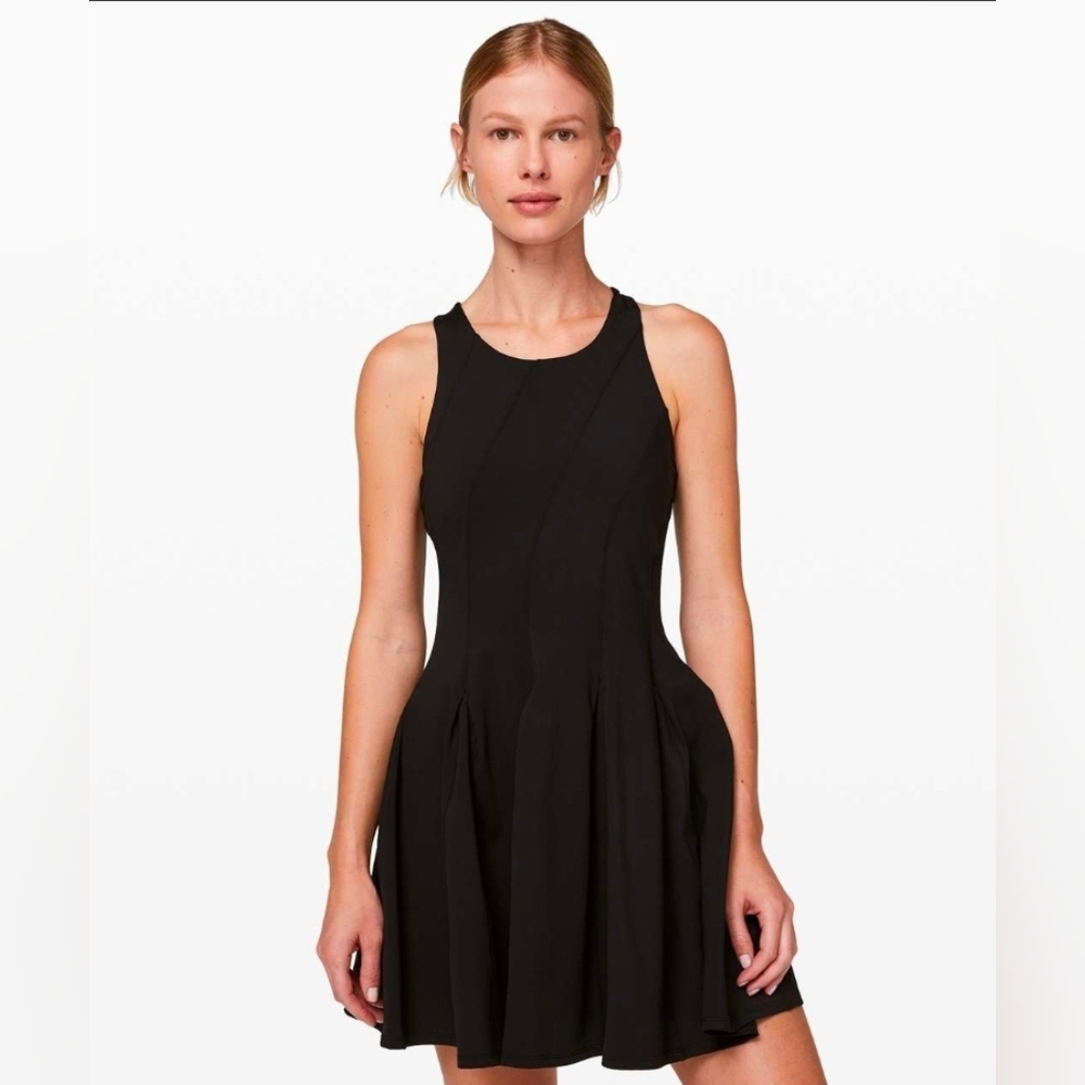 Lululemon Court Crush Tennis Dress Black Size 4
